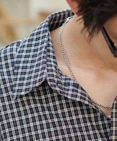 WEGO クロップドSSマイクロチェックシャツ