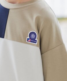 J.PRESS KIDS 【吸水速乾】【100-130cm】ポンチローマ トリコロール 切替Ｔシャツ