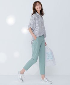 ANY 【新色追加】スキッパーネック袖タックブラウス