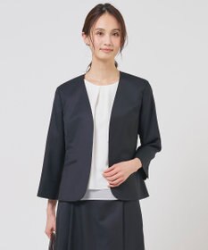 J.PRESS LADIES L OXIJEWEL ストレッチ ノーカラー ジャケット