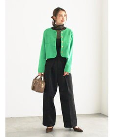 Te chichi レタードポケットジャケットカーディガン