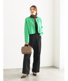 Te chichi レタードポケットジャケットカーディガン