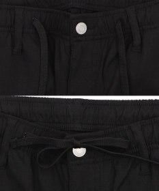 WEGO 【接触冷感/吸水速乾/ストレッチ/ウエスト紐/らくらくのびる/MLサイズ展開】カルゼレギンスアンクルパンツ