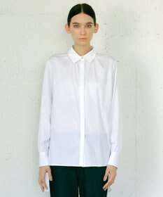 23区 【23区 lab.】ハイカウントコットン ギャザー シャツ