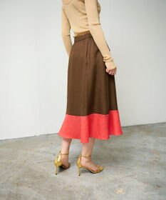 GRACE CONTINENTAL バイカラージップスカート