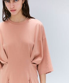 BEIGE， 【洗える】S.BABILA / スリットネックウエストタックワンピース