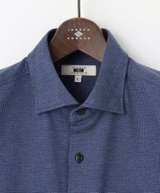 JOSEPH ABBOUD 【快適な着心地/イージーケア】コンパクトジャージースクエアジャガート 半袖 シャツ