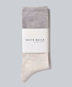 WHITE MAILS 【UNISEX】WOOL MIX PAPER COLOR BLOCK SOCKS ソックス