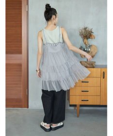 earth music&ecology チュールミニキャミワンピース