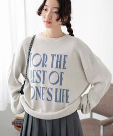 WEGO ロゴジャガードニットプルオーバー