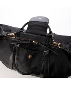 UNBILLION ペルケ perche / ナイロン×牛革かぶせジェムストーン2wayボストンバッグ