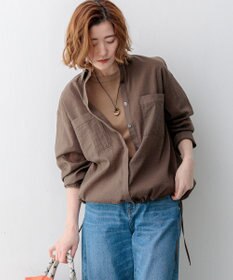 23区 【先行予約】ナイロンコットンシアーボイル ドロストシャツ