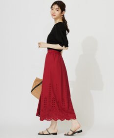ANY SIS 【洗える】カットワークエンブロイダリー スカート