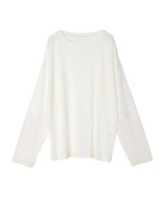 Green Parks 袖チュールドッキングシアープルオーバー