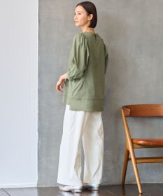 自由区 【洗える・XSサイズあり】ジオメトリックエンブロイダリー ブラウス