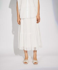 GRACE CONTINENTAL ストライプチュールスカート