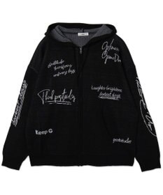 WEGO 【ユニセックス着用ITEM】ジャガードロゴジップパーカー