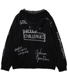 WEGO 【ユニセックス着用ITEM】ジャガードロゴジップパーカー