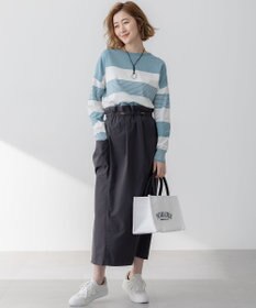 23区 【洗える】コットンポリエステルストレッチ ショート ニット