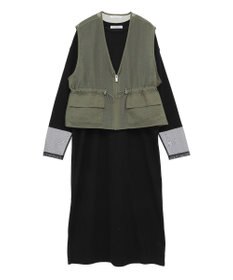 Green Parks ＳＥＴ２点シアーナイロンベスト＋リブワンピース