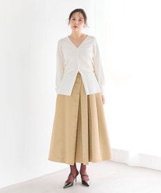 #Newans 【洗える】ファインボタンＶネックカーディガン