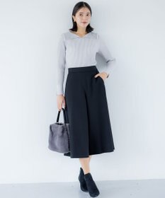 組曲 T/Rツイルストレッチ フレアパンツ