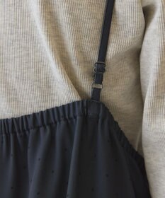 AMERICAN HOLIC サイドシャーリングVネックドットキャミワンピース