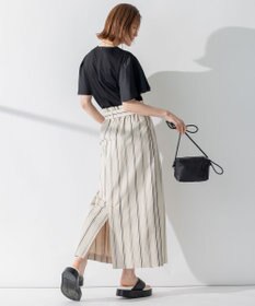 23区 L 【WEB限定】フレアコンビジャージー 袖フリル カットソー