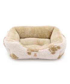 PET PARADISE ペットパラダイス くまちゃん織り 遠赤外線  四角 カドラー  Ｓ