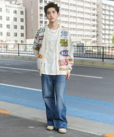 WEGO リラックスフィットパターンカーディガン