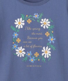 組曲 KIDS  【110-140㎝】 フラワーリースTeeシャツ