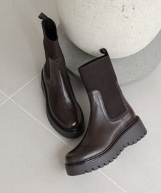 INTER-CHAUSSURES 【CORSO ROMA 9】モールドソールリブニットショートブーツ