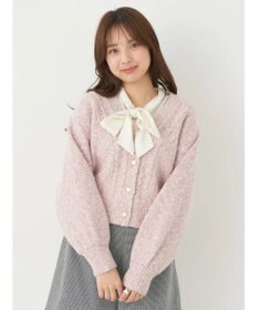 earth music&ecology ラメスラブニットカーディガン