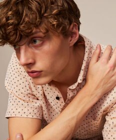 JOSEPH ABBOUD 【ビジネスシーンに最適・サステイナブル】ソアロンシャンブレープリント シャツ