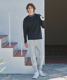 23区GOLF 【23Fondation/MEN】【吸水速乾・UVケア】バイカラー 長袖モックネックシャツ