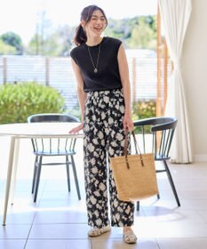 ANY L 【洗濯機可/ウエストゴム】プリントパンツ