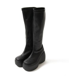WEGO 厚底ウェッジソールロングブーツ