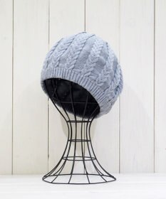 石田製帽 オーガニックコットン アラン編みベレー