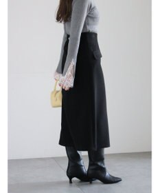 Te chichi メルトンジャージートラペーズスカート