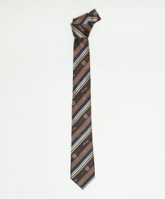 WEGO エンブレムストライプネクタイ