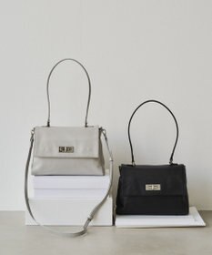 russet ソフトレザーフラップミニトートバッグ(CE-1674)