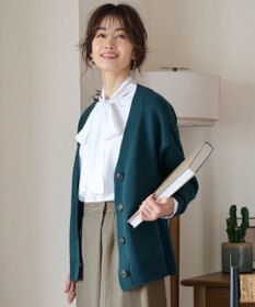 ANY 【洗濯機可】ラムウールVネック カーディガン