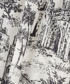 自由区 L 【洗える】ランドスケーププリント ワンピース