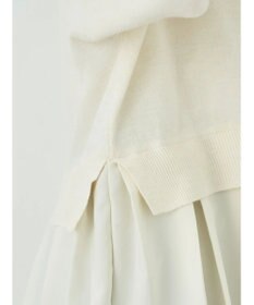 earth music&ecology プリーツドッキングカーディガン