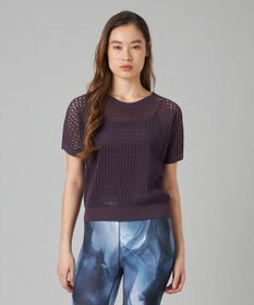 Chacott Chacott BALANCE【ノーソイングニット】メッシュニット半袖プルオーバー