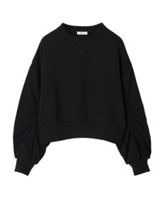 earth music&ecology クルーネック袖シャーリングスウェット