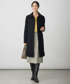 J.PRESS LADIES S ショートビーバー ロング丈 ステンカラー コート
