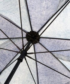 +RING 【UVカット90%以上】【限定/日本製】UNISEX プラスリング 長傘60cm BLU denim-like pattern SR344