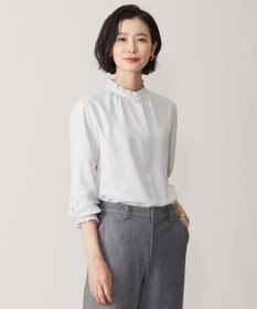 洗える】ヌーディスバックサテン フリル襟 ブラウス / J.PRESS LADIES L | ファッション通販 【公式通販】オンワード・クローゼット