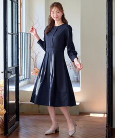 Tiaclasse 【セレモニー・新色追加】キーネックフレアワンピース